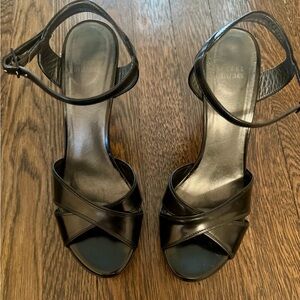 Stuart Weitzman Black Strappy Heels